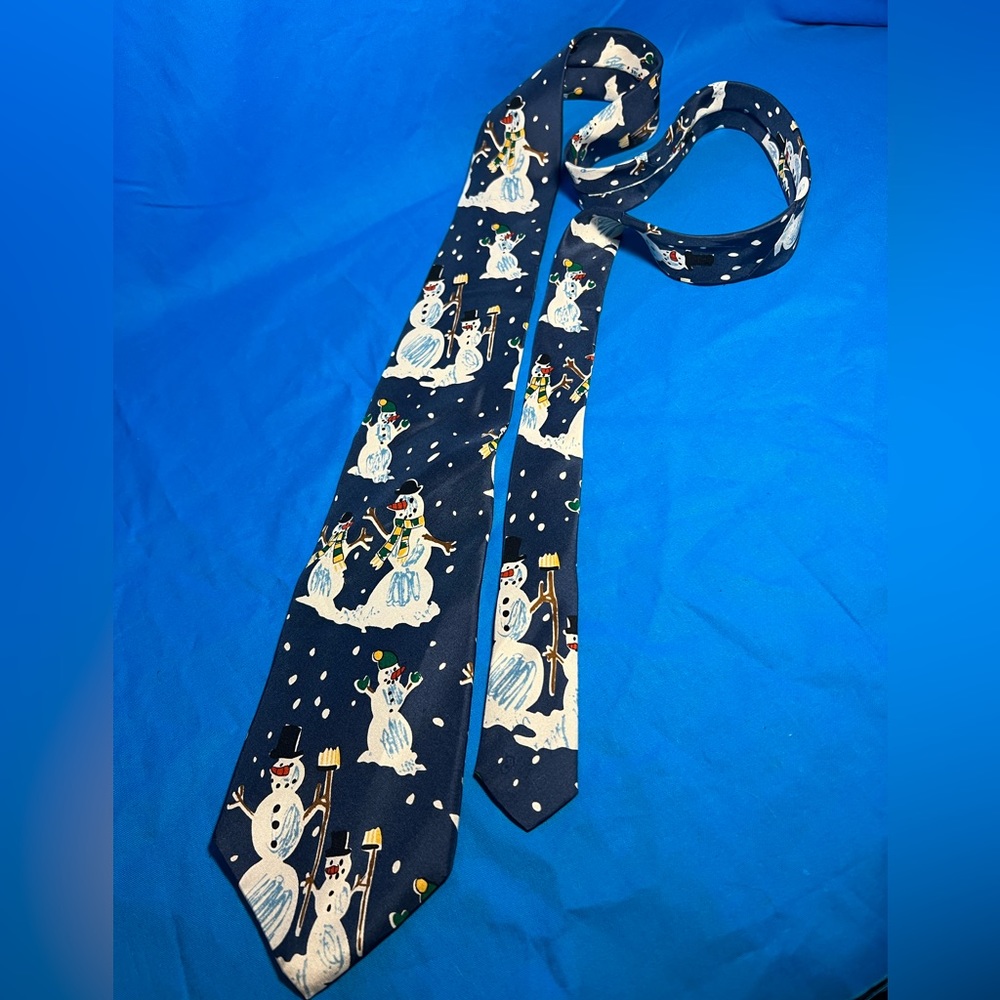 Vintage Save the Children Men's Snowman Tie Rob Age 7 ‘It’s Cold Out Here’